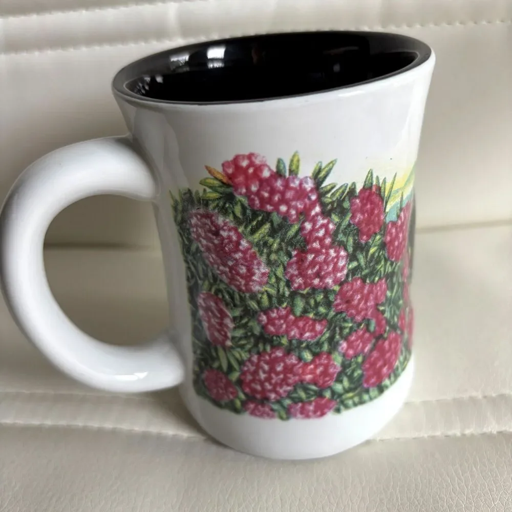 Great Smoky Mountains Black Bear Ceramic Coffee Mug Black Interior Souvenir Cup